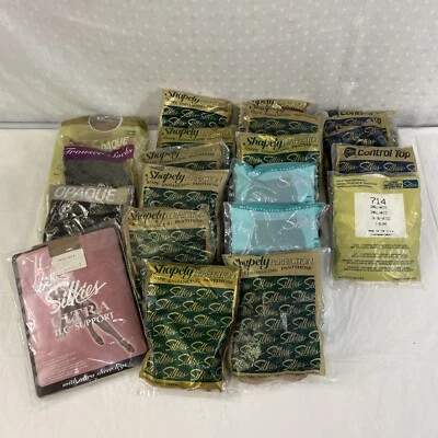 Lote de 20 calcetines pantimedias vintage Silkies desnudos blancos grises negros pequeños Foto 1 de 4