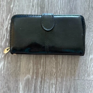 Cartera sin asas de cuero sintético negra sin marca para mujer - Imagen 1 de 6