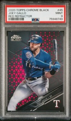Joey Gallo 2020 Topps Chrome Black Red Refractor Card🔥🔥 #’d/5 RARE PSA 9 - Image 1 of 2