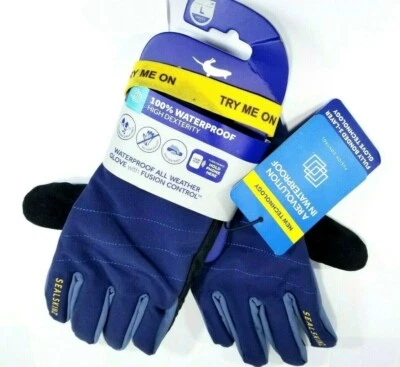 SealSkinz Waterproof All Weather Glove Fusion Control Navy Blue/Black/Yellow L - Image 1 of 4