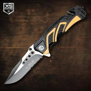 8.5" Tactical Orange MULTI TOOL Spring Assisted Open Folding Pocket Knife EDC - Picture 1 of 3