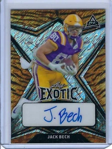 2022 LEAF EXOTIC TIGER SHIMMER HOLO JACK BECH # BA-JB4 ROOKIE AUTO /9 - Picture 1 of 2