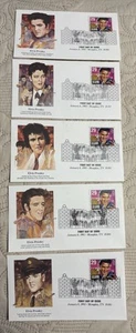 5 VINTAGE 1990s FIRST DAY ISSUE ELVIS PRESLEY 29 CENT STAMP ENVELOPES - Picture 1 of 2
