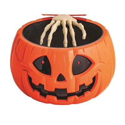 Mud Pie H5 Halloween Animated Jack-O-Lantern Candy Bowl 5 3/4" x 10"dia 46000409 - Image 1 of 4