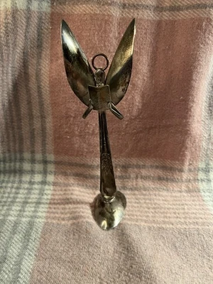 Raro ángel coro cuchara vintage, plateado, artesanal de aproximadamente 6,5 pulgadas de alto Foto 1 de 4