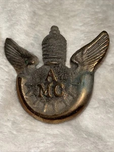 Vintage 1959 American Motorcycle Brass Badge License Plate Topper - Picture 1 of 6