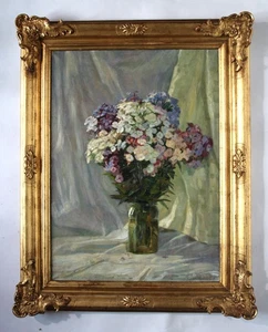 Armin Commichau (1889-1961) Großes Blumenstillleben in einem schönen Rahmen 1927 - Bild 1 von 18
