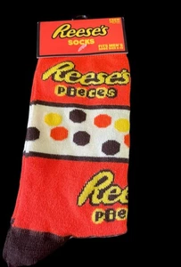 Reese's Pieces Socken, neu mit Etikett, Neuheit, 1 Paar, Crew-Länge, Herren 6-12 Größe - Bild 1 von 2