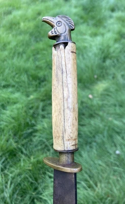 Antique 1830s Bowie Knife-Fighting Cock Pommel-Cow Bone Handle-8" Blade-Choice!! - Image 1 of 4
