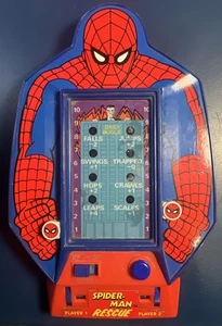 Juego electrónico de rescate Bandai Spider-Man de Marvel Comics 1980 vintage - Imagen 1 de 8