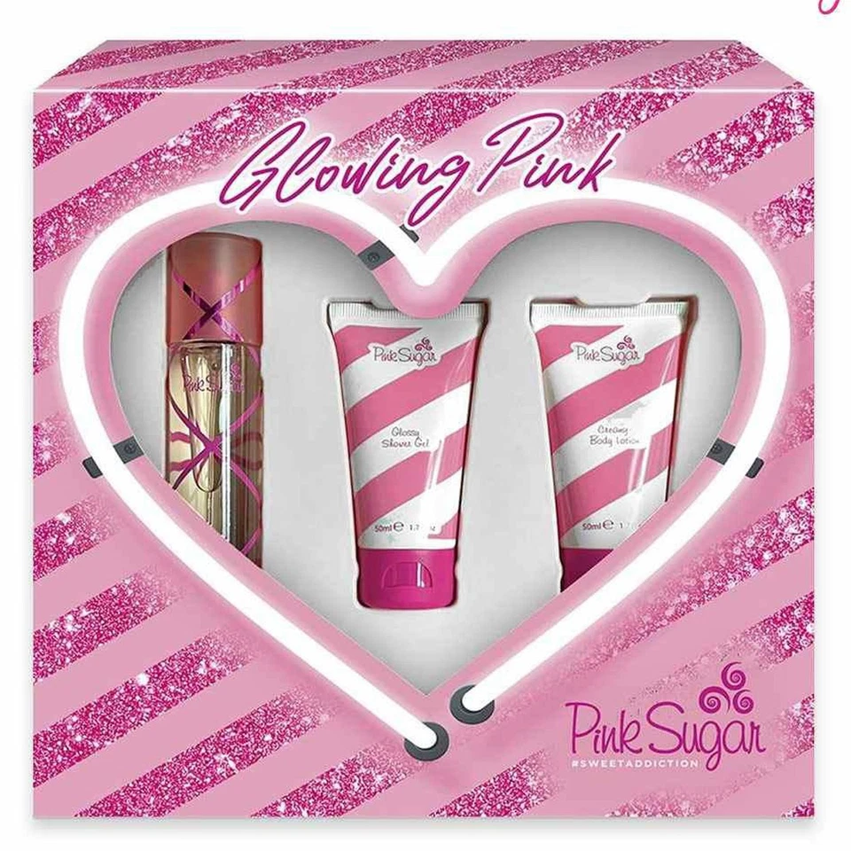 粉红糖/Aquolina“发光粉红色”甜上瘾套装(W) — 第 1/1 张图片