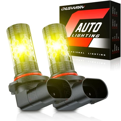 Pair 9145 9140 LED Fog Driving Light Bulbs Yellow For Chrysler Sebring 2007-2009 - Image 1 of 4