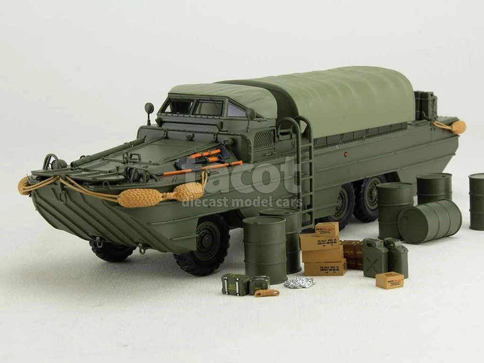 1/43 PERFEX - GMC - DUKW CCKW 353 TRUCK BOAT USA ARMY WITH ACCESSORIES PE737