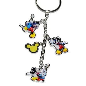 Disney Mickey Mouse Rock n' Roll Guitar Dangle Charm Metal Keychain Keyring New - Picture 1 of 5