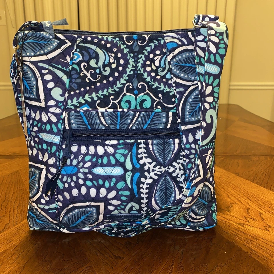 Vera Bradley Hipster Blue Island Medallion Crossbody Shoulder Bag