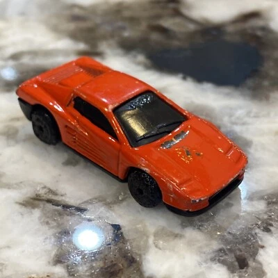 Vintage Micro Hot Wheels Racing Red Ferrari Testarossa Sports Car Mini 1986 - Image 1 of 4