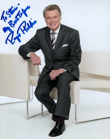 REGIS PHILBIN HAND SIGNED 8x10 COLOR PHOTO+COA        AWESOME POSE      TO STEVE Cover