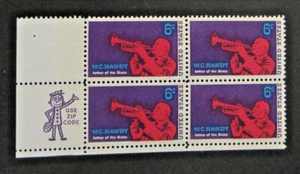 US Stamp 1969 6c W.C. Handy #1372 Zip Block MNH - Picture 1 of 2