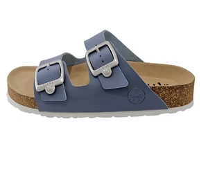 Rieker 69384-90 Ladies Blue Flat Strappy Slip-On Sandals Size UK 7.5 - Picture 1 of 4
