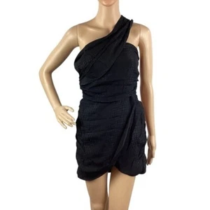 Affliction Bailey Tulip Silk Mini Dress Size 0 Black - Picture 1 of 7