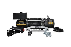 Elektrische Seilwinde 12V K13000 5 907 kg PKW Kunststoffseil Seilwinde 4x4 - Bild 1 von 4