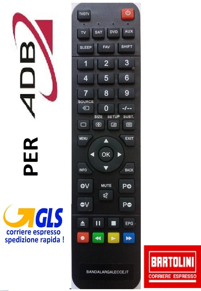 Telecomando di ricambio per ADB selezionare il modello arriva già pronto - Immagine 1 di 1