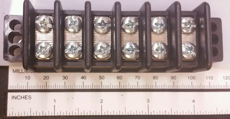 NEW MAGNUM TB3 TERMINAL STRIP DUAL ROW HIGH BARRIER 12 POLE 110MM FREE SHIP  - Image 1 of 1