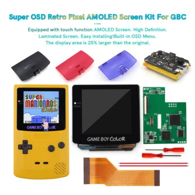 Drop in AMOLED Laminated GBC OLED Touch screen Rechargable Battery For GBC - Image 1 of 4