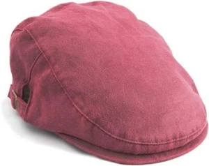 Gorra plana de campo Craggi efecto cera estilo cabeza sombrero mujer hombre vintage borgoña - Imagen 1 de 2