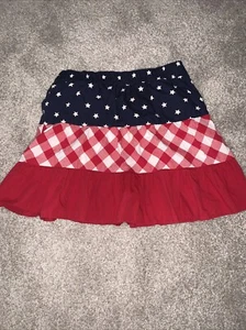 Gymboree Girls Star Spangled Skort Red/ White/ Navy Blue July 4th Size 8 - Picture 1 of 3