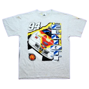 Vintage NASCAR McDonald's AOP T-Shirt [L] 90s Bill Elliott (#94) *RARE *SIGNED - Picture 1 of 4