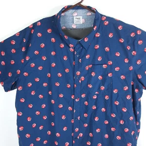 Camisa con botones Coca Cola para hombre XL de manga corta mezcla algodón - Imagen 1 de 4