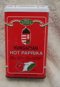 Szeged ~ Ungarische heiße Paprika ~ leerer Blechbehälter ~ 5 Unzen gr. - Bild 1 von 9