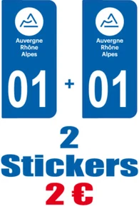 2-STICKERS-PLAQUE-AUTO-IMMATRICULATION-DEPARTEMENT-LOGO 01 - Bild 1 von 1