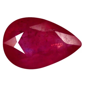 0,73 quilates Gran Aspecto Forma de Pera (7 x 4 mm) Piedra Zafiro Rojo Rosado Genuina - Imagen 1 de 1