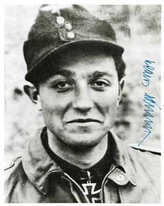Klaus Neumann Signed 8x10 Photograph (d) WWII German Ace 37 V - Picture 1 of 1