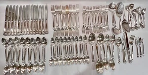 Vintage 1847 Rogers Eternally Yours Silverplate Flatware 104 pc Service For 14 - Picture 1 of 12