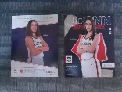 2023-2024 ASHLYNN & 2022-23 INES UCONN HUSKIES WOMENS BASKETBALL ROSTER CARDS - Image 1 of 4