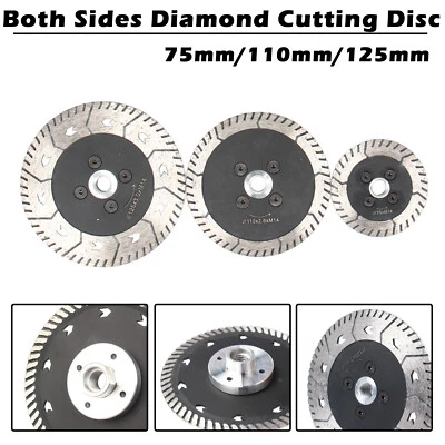 75/110/125mm Diamond Saw Blade Double Side Cutting Disc Angle Grinding Wheel M14 - Image 1 of 4