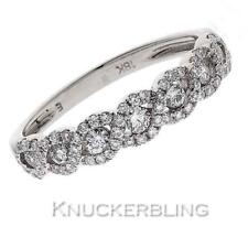 Diamond Scroll Design Wedding Eternity Ring 0.50ct F VS in 18ct White Gold