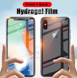 Cubierta protectora de pantalla transparente de hidrogel frontal + posterior para iPhone 7 8 XS MAX XR - Imagen 1 de 13
