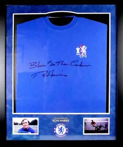Ron Harris signiertes Chelsea-Shirt gerahmt - Bild 1 von 2