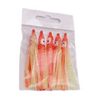 5Pcs Squid Skirt Baits Bright Color Angling Sea Boat Trolling Fishing Lures Soft