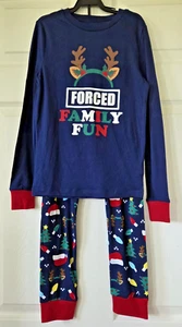 HOLIDAY TIME Kids Forced Family Fun Christmas Matching Pajamas Set Size 10 NWT - Picture 1 of 9