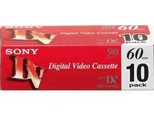 SONY 10DVM60R3 10 paczek Mini DV 60 Cyfrowa taśma wideo Taśma kasetowa Japonia - Zdjęcie 1 z 1