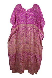 Women's Maxi Kaftan FLORAL PRINT Loose Maternity Beach Cover Up LONG Caftan XL