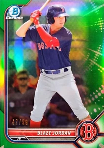 2022 Bowman Chrome Prospects BCP-58 Blaze Jordan Green Refractor #’d /99 - Picture 1 of 4