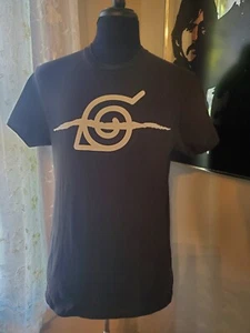 Ripple Junction Size Medium Black Naruto Anime Anti Village Graphic Tee T-Shirt - Picture 1 of 2
