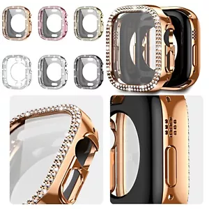 Per Apple Watch Protezione Schermo Serie 10-4 SE Ultra2/1 Bling Bumper Face Cover - Foto 1 di 10