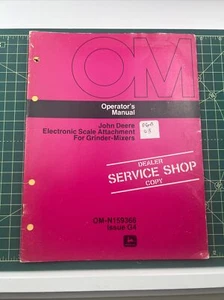 John Deere Electronic Scale Attachment Grinder-Mixer Owner Operator Manual - Picture 1 of 4